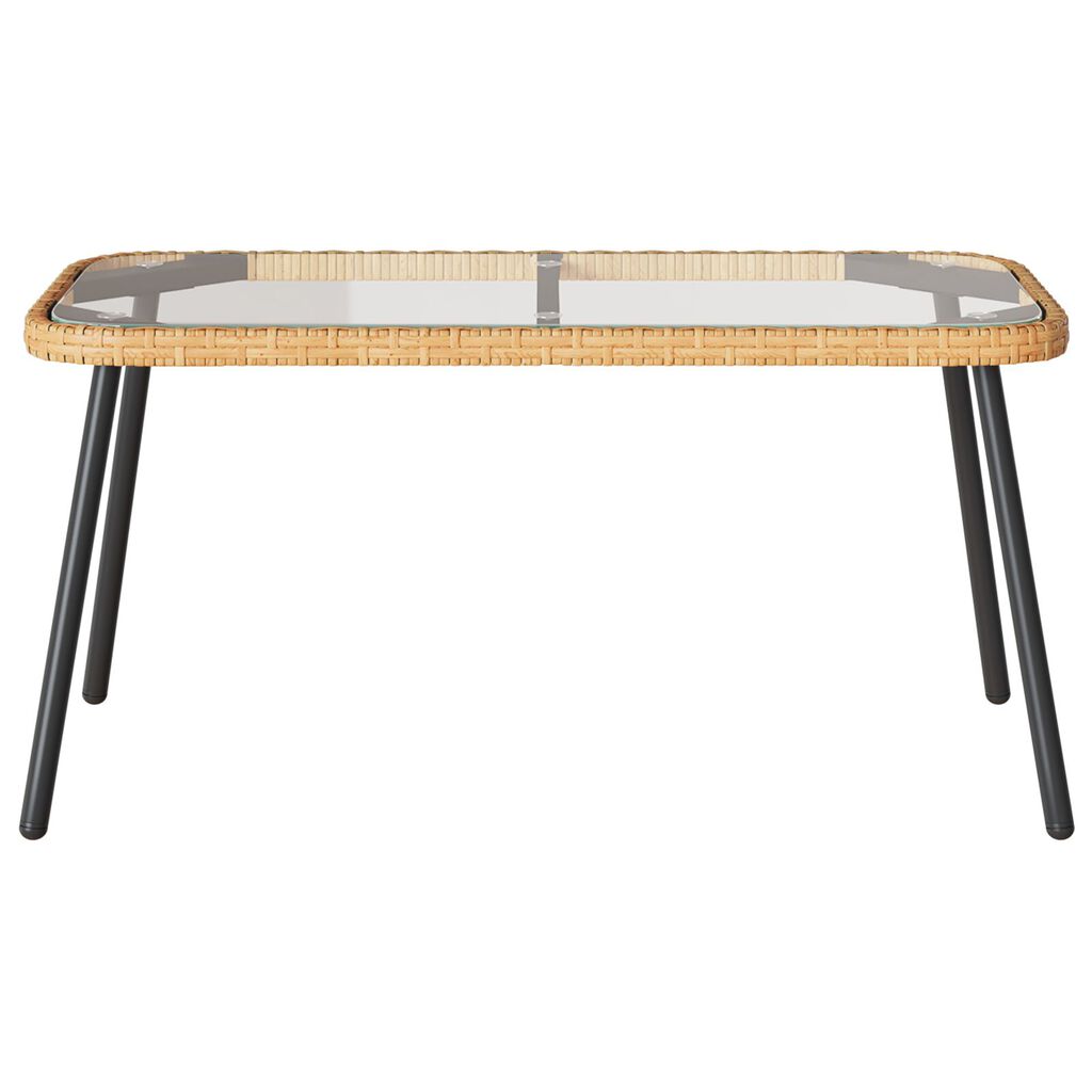 vidaXL Coffee Table Natural 90x45x42 cm Poly Rattan