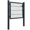vidaXL Fence Gate Steel Anthracite 100x100 cm