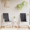 vidaXL Highback Chair Cushions 2 pcs Melange Anthracite 120x50x4 cm Fabric