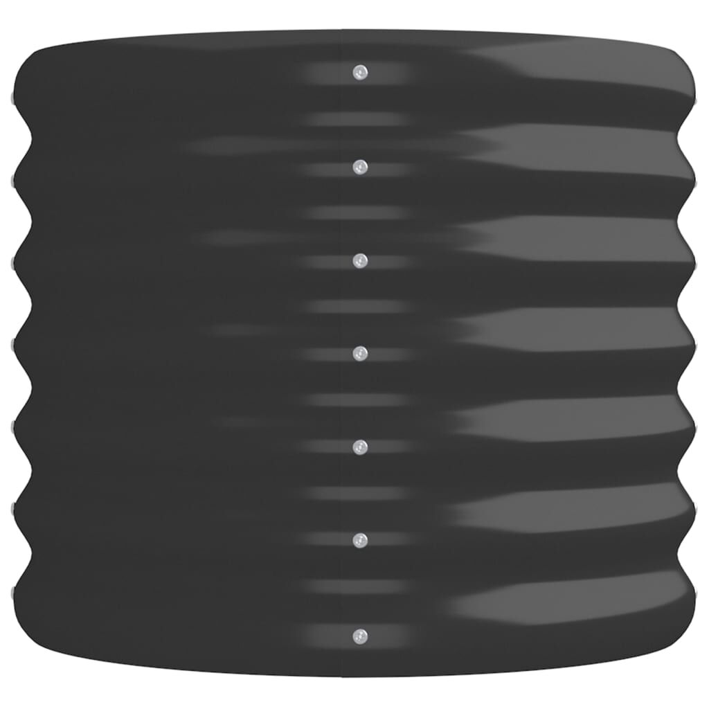 vidaXL Garden Raised Bed Powder-coated Steel 224x40x36 cm Anthracite