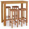 vidaXL 5 Piece Garden Bar Set Solid Wood Acacia