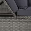 vidaXL Garden Bed Grey 200x60 cm Poly Rattan