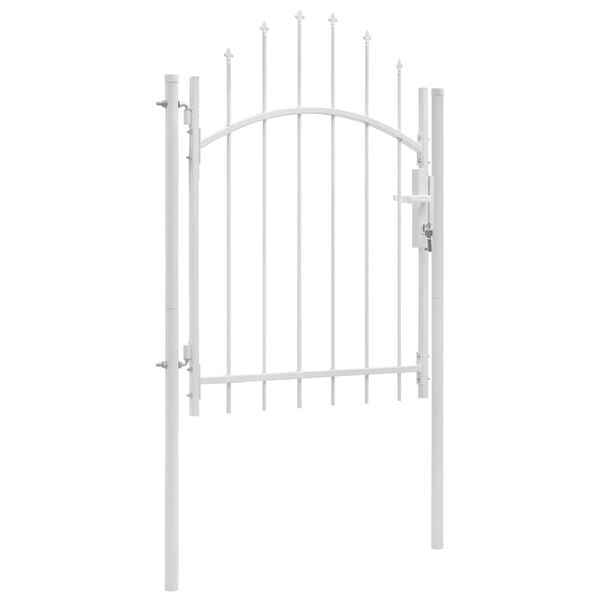 vidaXL Garden Gate Woerden Steel 1x1.5 m White