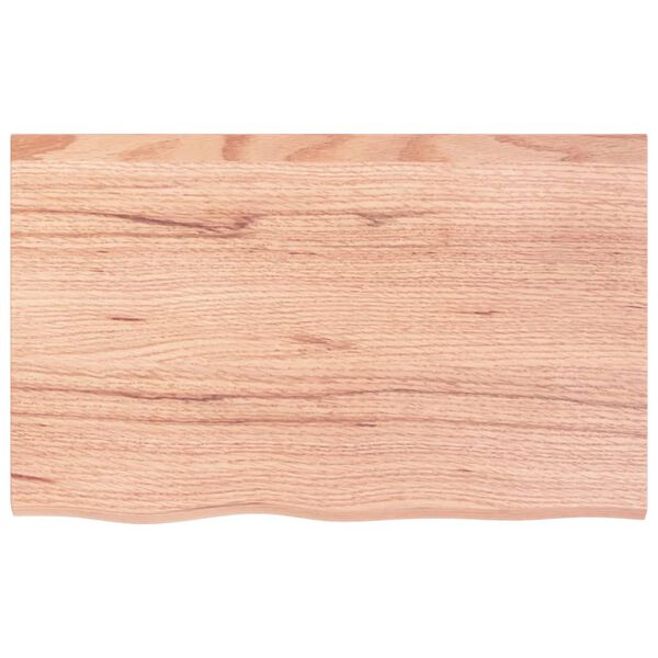 vidaXL Wall Shelf Light Brown 80x50x(2-6) cm Treated Solid Wood Oak