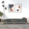 vidaXL Sofa Bed with Armrests Dark Grey Fabric