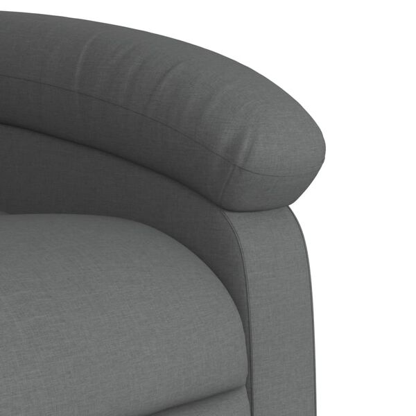 vidaXL Massage Recliner Chair Dark Grey Fabric
