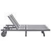 vidaXL 2-Person Garden Sun Lounger with Cushion Grey Solid Acacia Wood