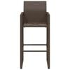 vidaXL Garden Bar Stools 2 pcs Brown Poly Rattan