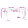 vidaXL Dining Table Y-Frame 180x90x75 cm Solid Wood Pine and Steel
