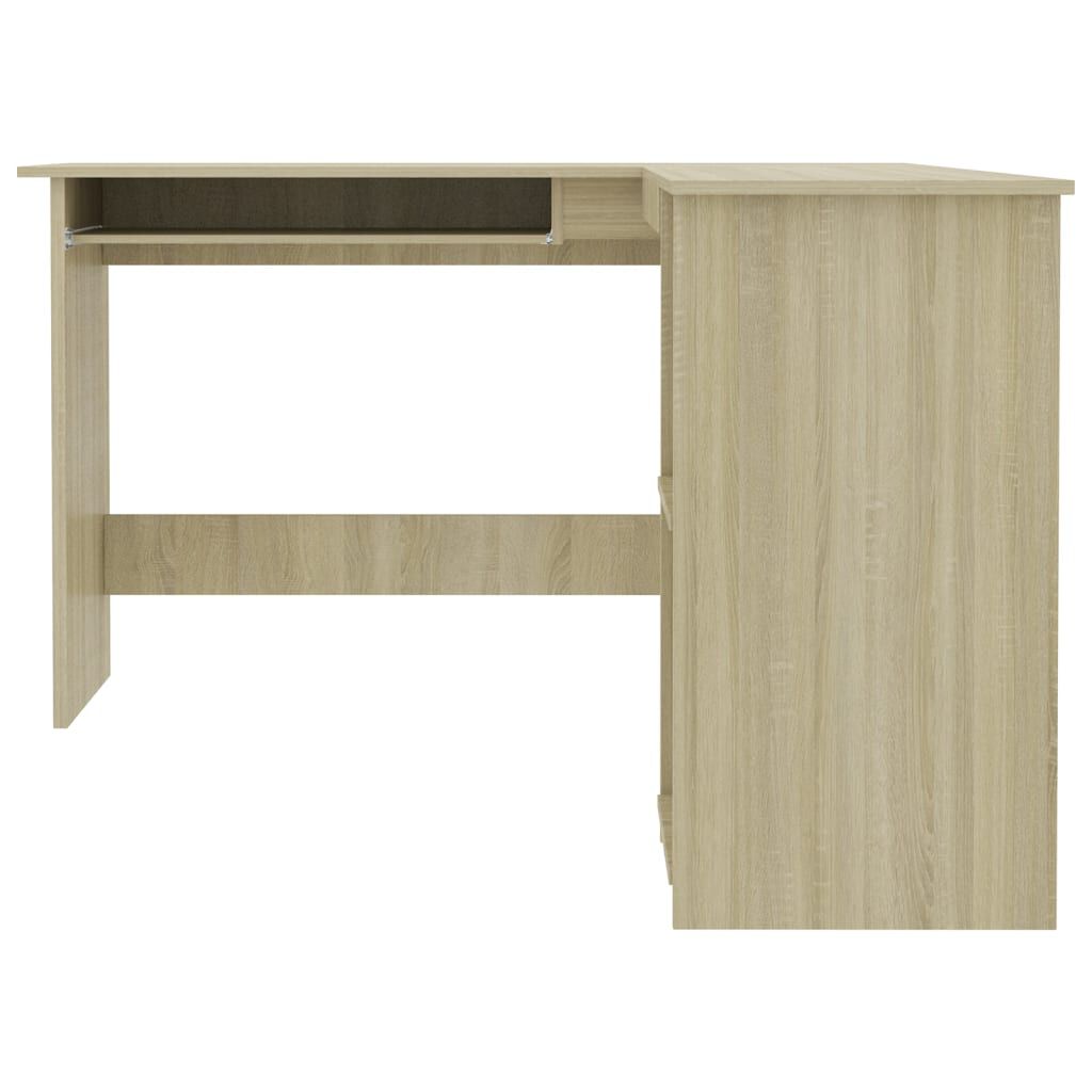 vidaXL L-Shaped Corner Desk Sonoma Oak 120x140x75 cm Engineered Wood