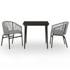 vidaXL 3 Piece Garden Dining Set Anthracite