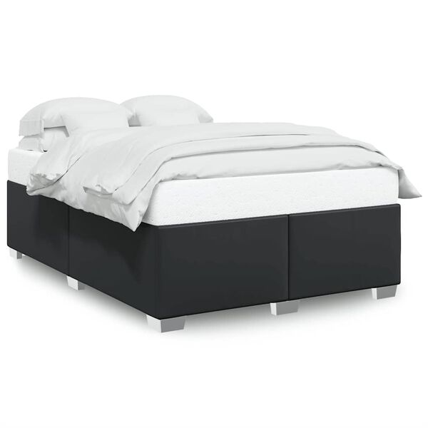 vidaXL Bed Frame without Mattress Black&nbsp;Full Faux Leather