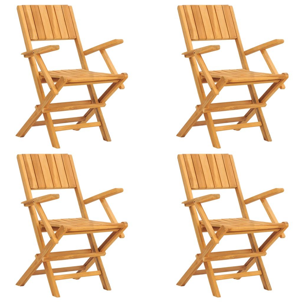 vidaXL 5 Piece Garden Dining Set Solid Wood Teak