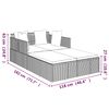 vidaXL Sunbed with Cushions Brown 182x118x63 cm Poly Rattan