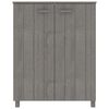vidaXL Shoe Cabinet HAMAR Light Grey 85x40x108 cm Solid Wood Pine