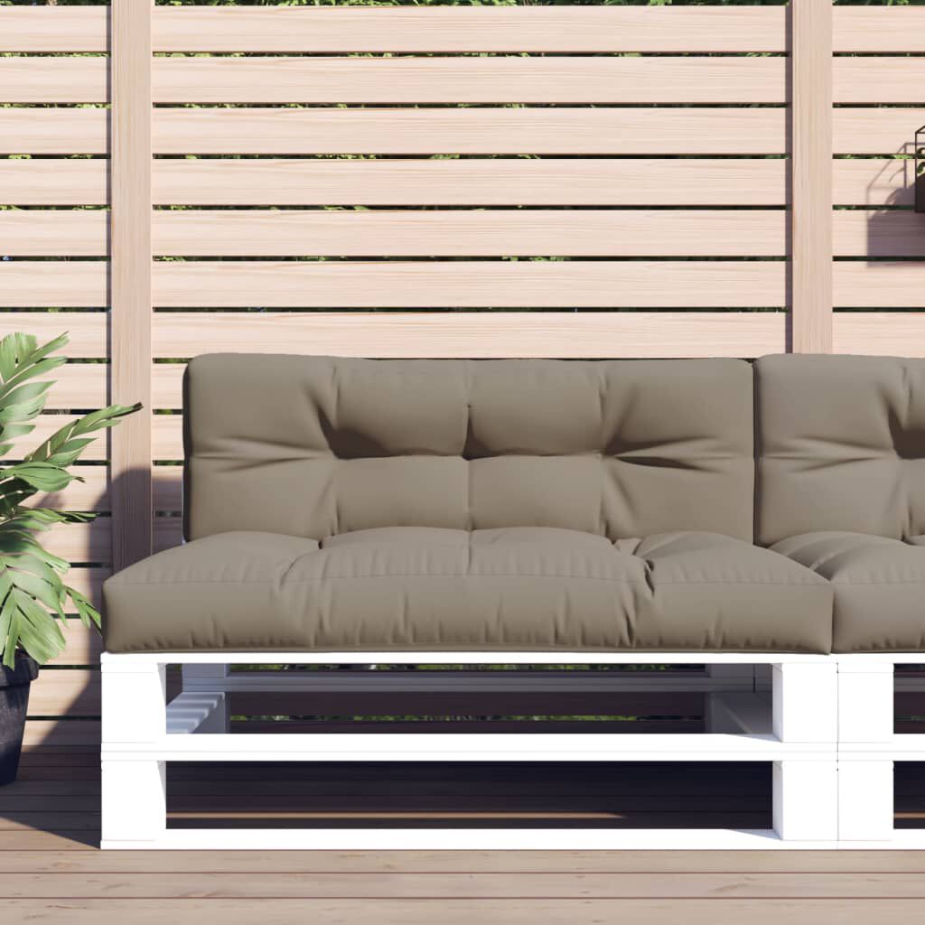 vidaXL Pallet Cushion Taupe 120x40x12 cm Fabric