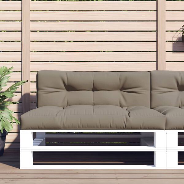 vidaXL Pallet Cushion Taupe 120x40x12 cm Fabric