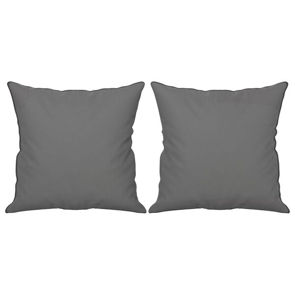 vidaXL 2-Seater Sofa with Pillows Dark Grey 120 cm Microfibre Fabric