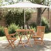 vidaXL 5 Piece Garden Dining Set Solid Teak Wood