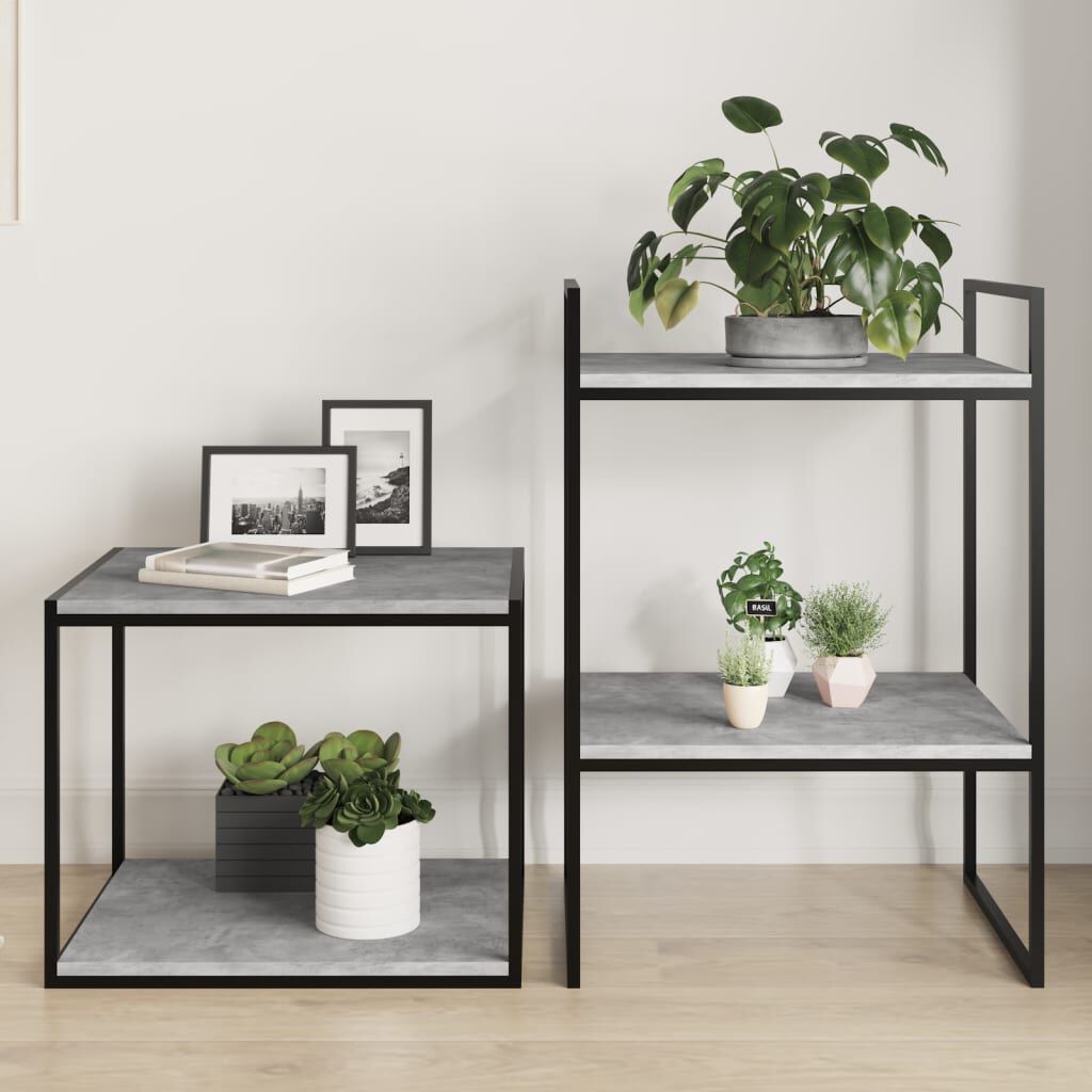 vidaXL Bookshelf Boards 8 pcs Concrete Grey 40x50x1.5 cm Engineered Wood