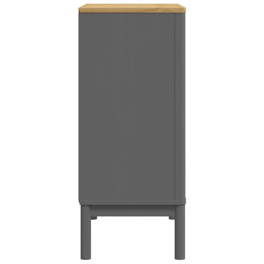 vidaXL Chest of Drawers FLORO Grey cm Solid Wood Pine
