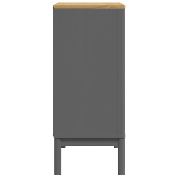 vidaXL Chest of Drawers FLORO Grey cm Solid Wood Pine