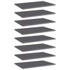vidaXL Bookshelf Boards 8 pcs High Gloss Grey 60x40x1.5 cm