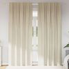 vidaXL Blackout Curtains 2 pcs Cream 140 x 225 cm Velvet