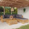 vidaXL 6 Piece Garden Lounge Set with Cushions Solid Wood Teak