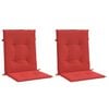 vidaXL Garden Lowback Chair Cushions 2 pcs Red 100x50x3 cm Oxford Fabric