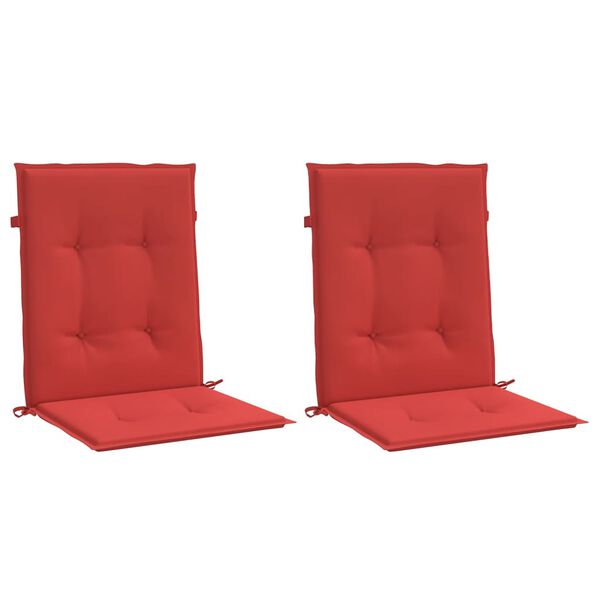 vidaXL Garden Lowback Chair Cushions 2 pcs Red 100x50x3 cm Oxford Fabric