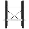 vidaXL 2-Tier Book Cabinet White 60x30x70 cm Engineered Wood