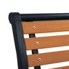 vidaXL Garden Chairs 2 pcs Steel and WPC Black and Brown