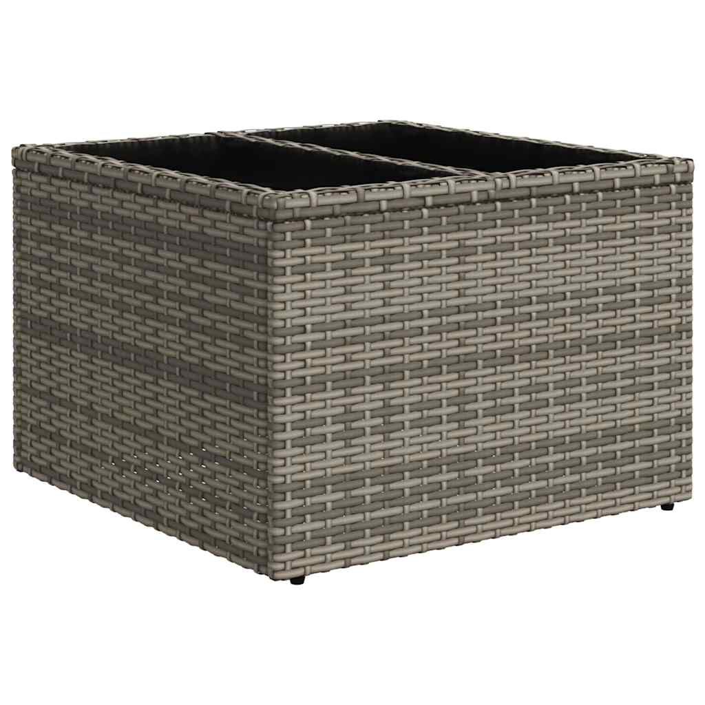 vidaXL 7 Piece Garden Sofa Set with Cushions Grey Poly Rattan