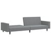 vidaXL 2-Seater Sofa Bed Light Grey Velvet