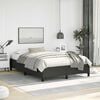 vidaXL Bed Frame without Mattress Black 137x187 cm Double Faux Leather
