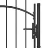 vidaXL Garden Gate Steel 1x2.2 m Black