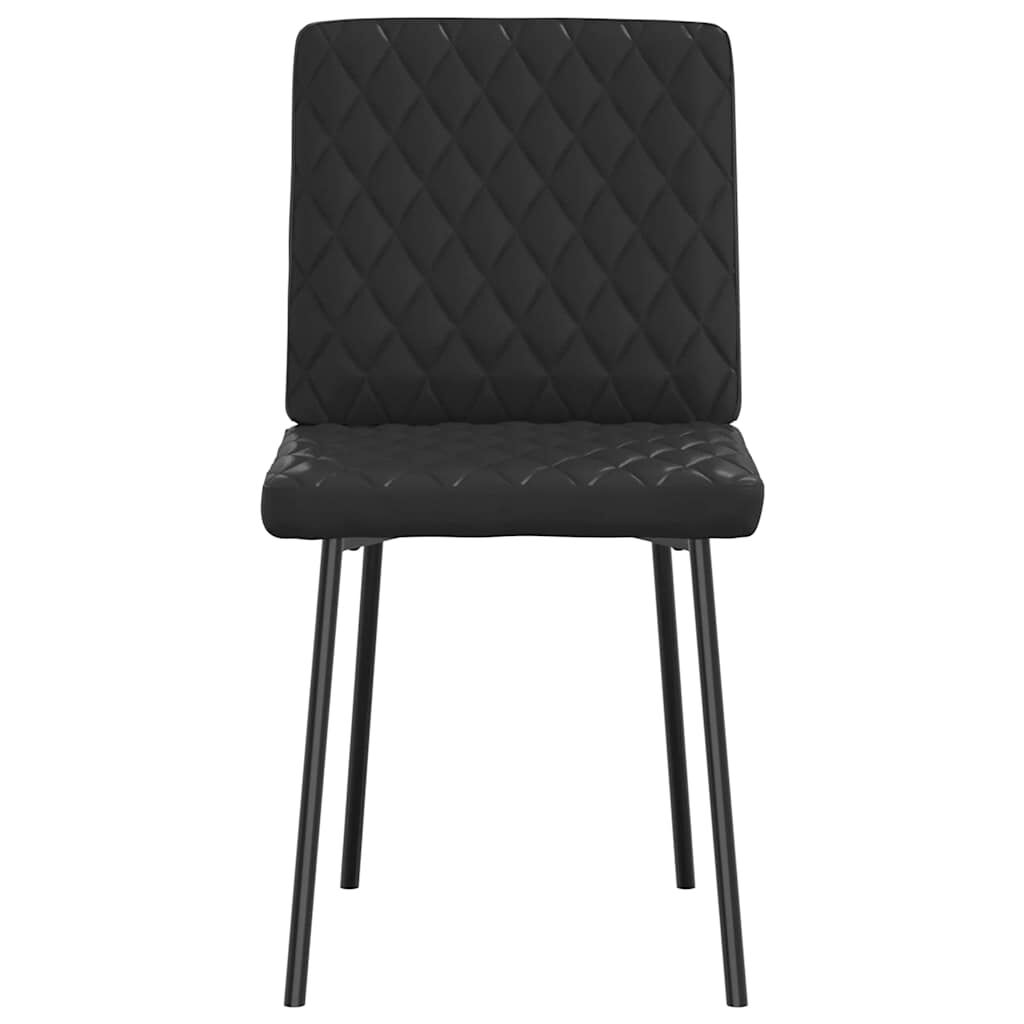 vidaXL Dining Chairs 4 pcs Black Faux Leather