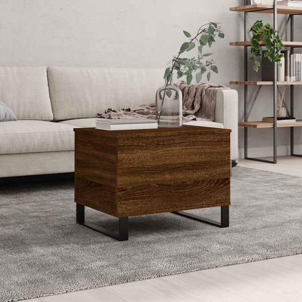 vidaXL Coffee Table Brown Oak 60x44.5x45 cm Engineered Wood