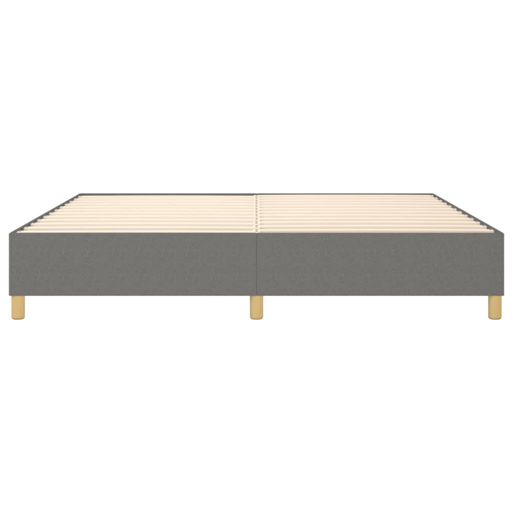 vidaXL Bed Frame without Mattress Dark Grey Queen Fabric (US Only)