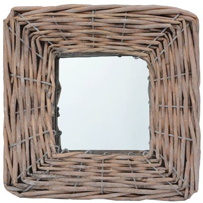 vidaXL Mirrors 3 pcs 15x15 cm Wicker