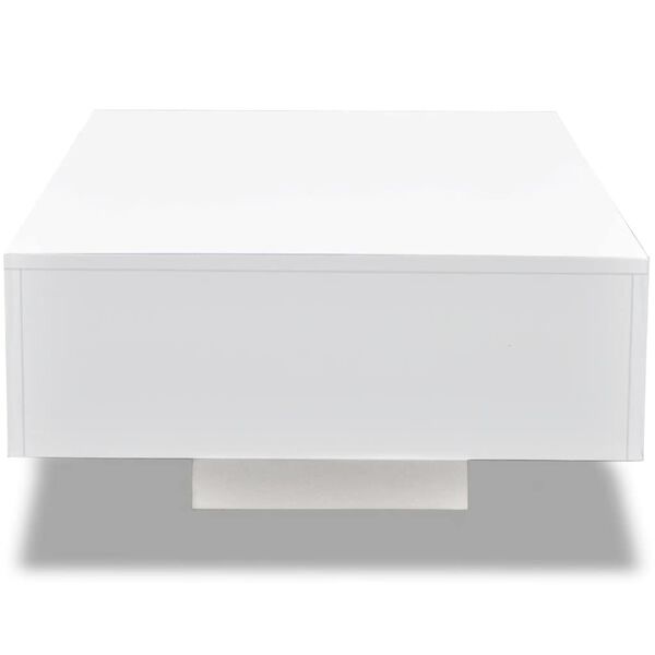 vidaXL Coffee Table High Gloss White