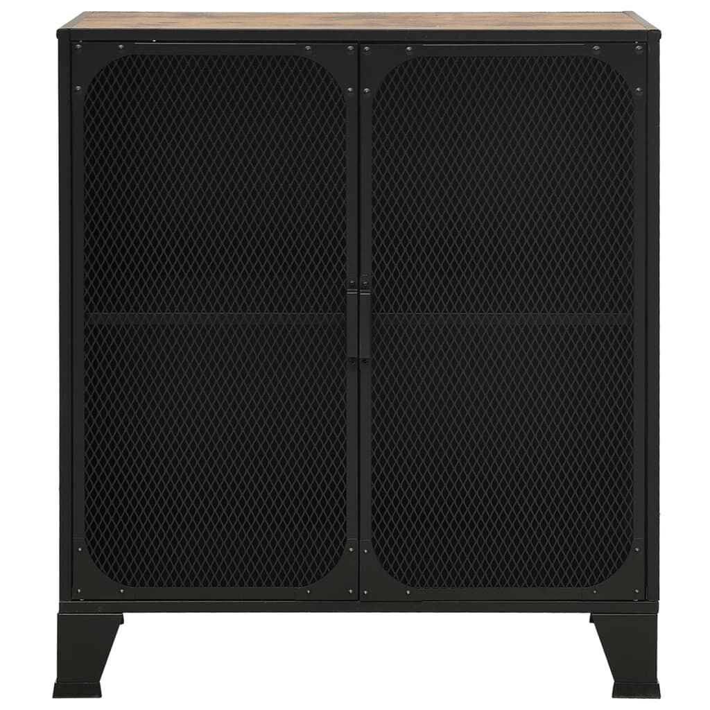 vidaXL Storage Cabinets 2 pcs Rustic Brown 72x36x82 cm Metal and MDF