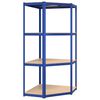 vidaXL 4-Layer Shelves 4 pcs Blue Steel&Engineered Wood