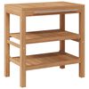 vidaXL Bathroom Vanity Cabinet Solid Teak with Riverstone Sink