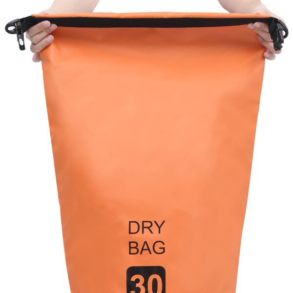 vidaXL Dry Bag Orange 30 L PVC