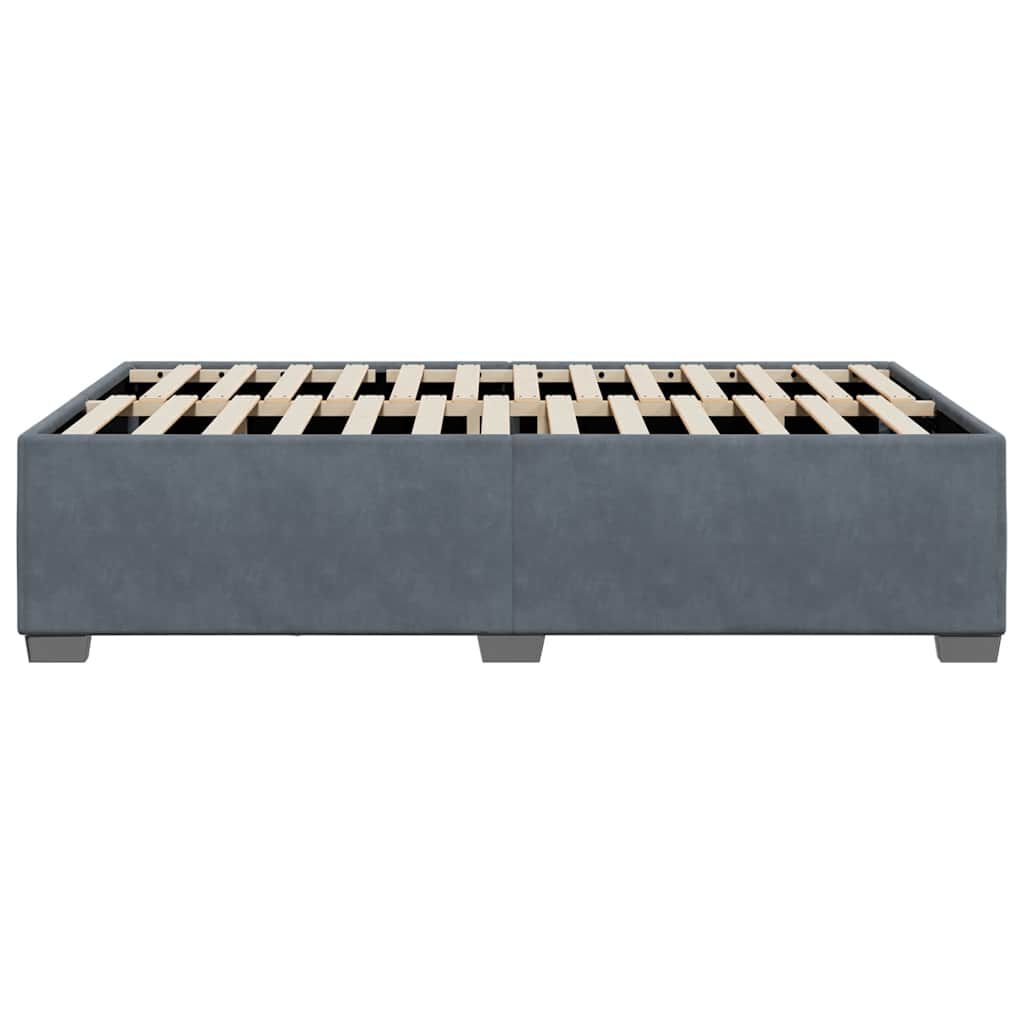 vidaXL Bed Frame without Mattress Dark Grey Full Velvet