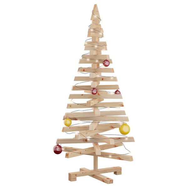 vidaXL Christmas Trees with Stand Natural 120 cm Solid pine wood