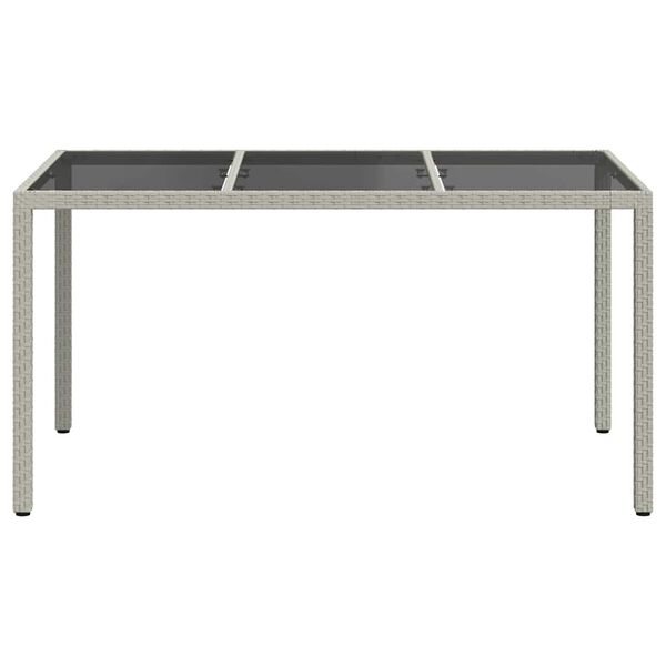 vidaXL Garden Table White 150 x 90 x 75 cm Poly Rattan