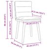 vidaXL Dining Chairs 2 pcs Dark Grey Fabric